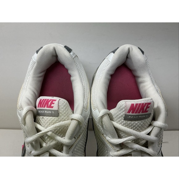 Nike Reax Run 5 Women's Sz 8.5 White Metallic Silver Pink Running Sneakers Shoes - Picture 8 of 8